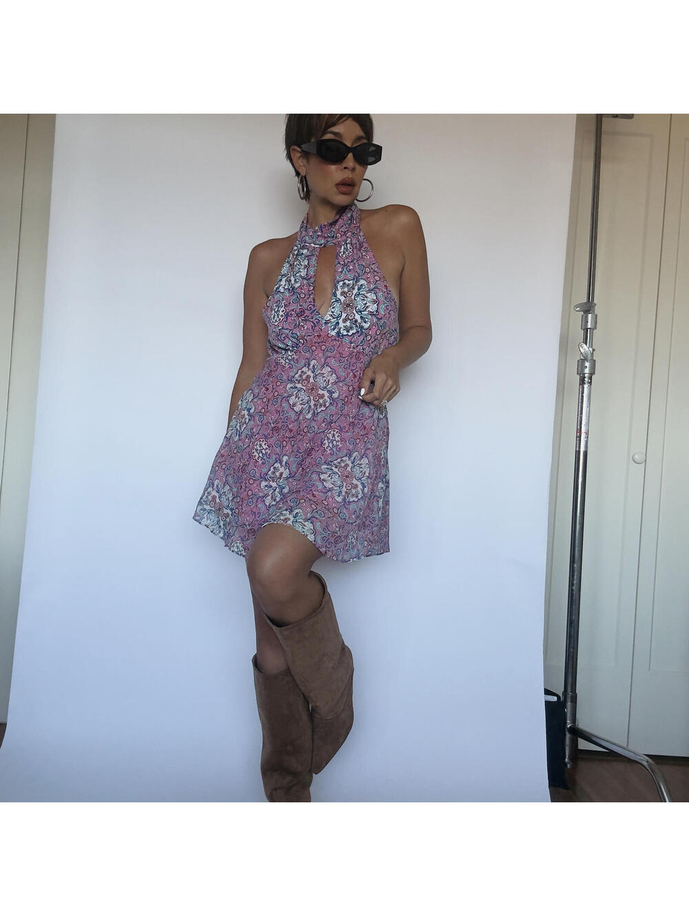 Y2K Halter Mini Dress
